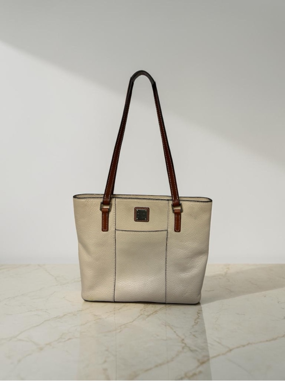 Dooney & Bourke Small Lexington Shopper Cream